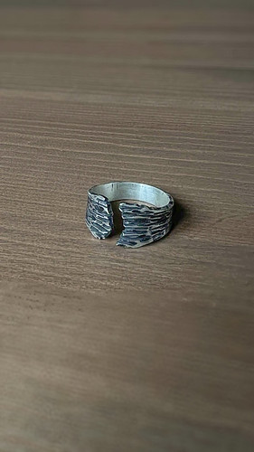 انگشتر نقره دستساز "شکاف"